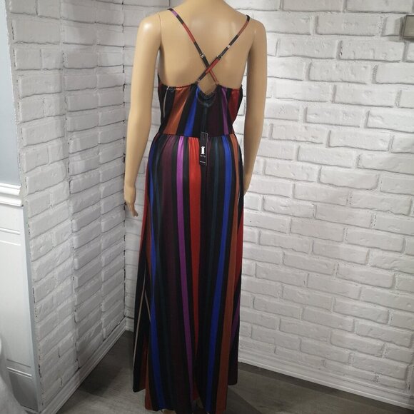 NWT Inin Ladies Size Small Sleeveless Multi Color Maxi Dress - Picture 2 of 9